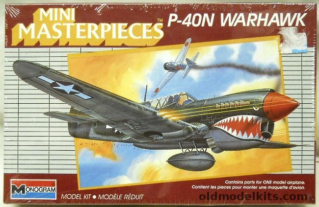 Monogram 1/64 P-40N Curtiss Warhawk - Mini Masterpieces Issue, 5007 plastic model kit